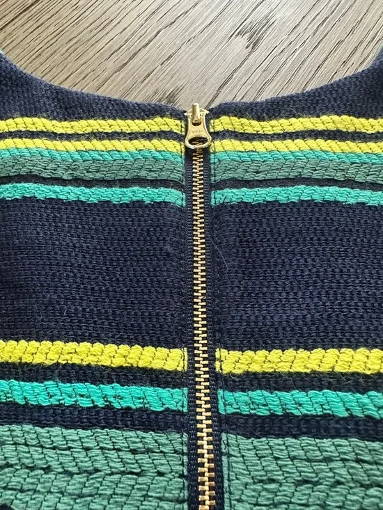 Vineyard Vines Navy Dress with Teal and Yellow Stripes - Picture 3 of 8